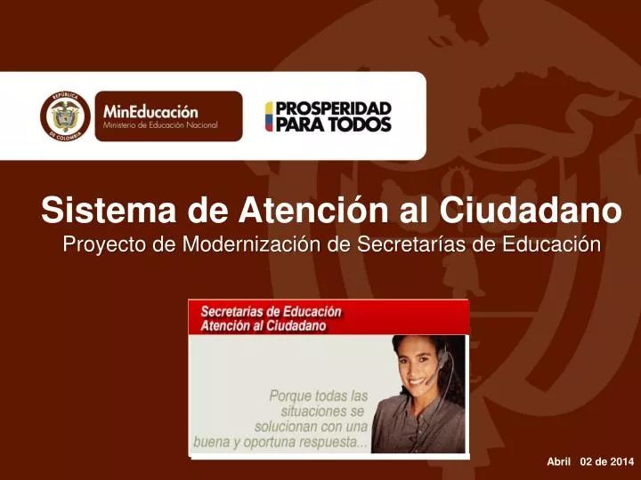 sistema de atenci n al ciudadano proyecto de modernizaci n de secretar as de educaci n