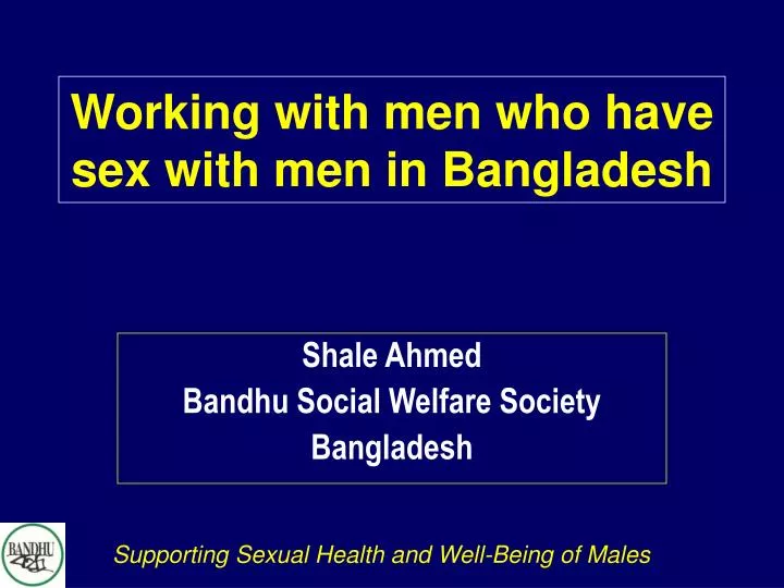working with men who have sex with men in bangladesh