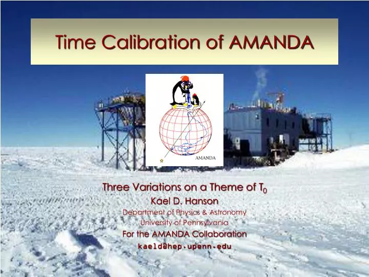 time calibration of amanda