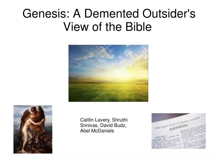 genesis a demented outsider s view of the bible