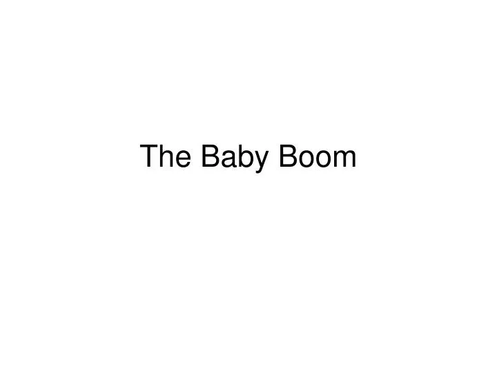 the baby boom