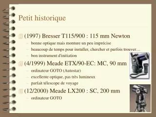 petit historique