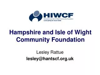 Hampshire and Isle of Wight Community Foundation