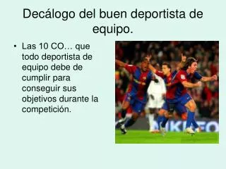 dec logo del buen deportista de equipo