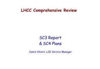 LHCC Comprehensive Review