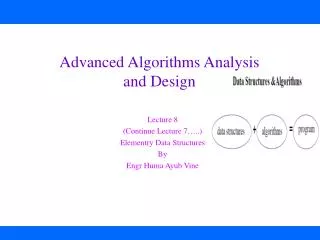 Advanced Algorithms Analysis and Design