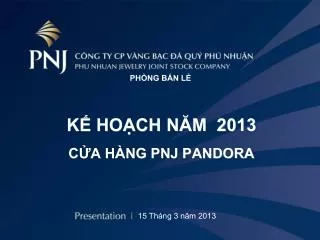 k ho ch n m 2013 c a h ng pnj pandora