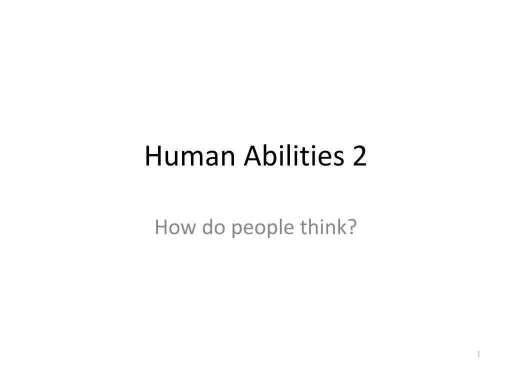 Human Ability Inbuilt PPT - Human Abilities 2 PowerPoint Presentation, free download - ID:3775042