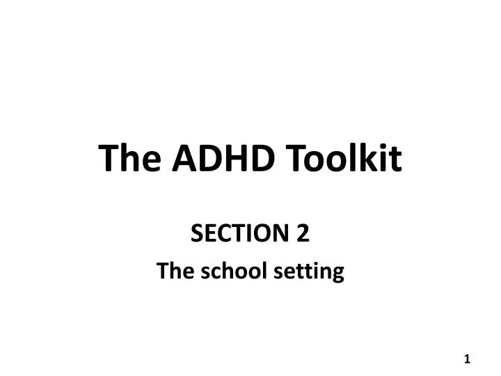 the adhd toolkit