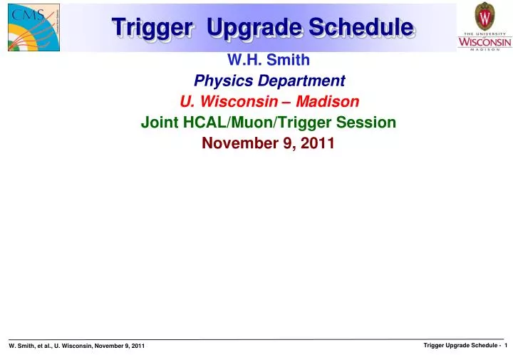 trigger upgrade schedule