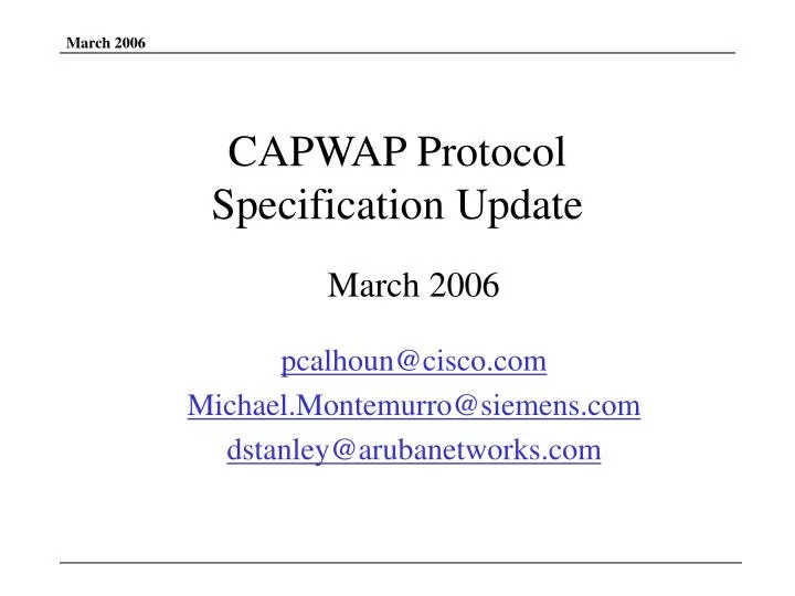 capwap protocol specification update