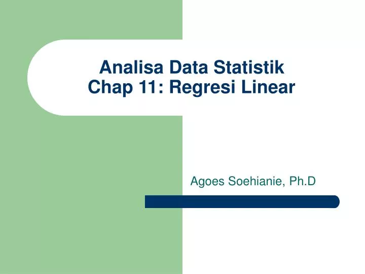 analisa data statistik chap 11 regresi linear