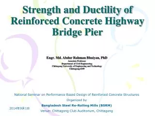 Strength and Ductility of Reinforced Concrete Highway Bridge Pier