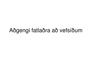 a gengi fatla ra a vefs um