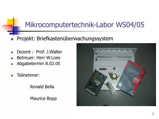 mikrocomputertechnik labor ws04 05