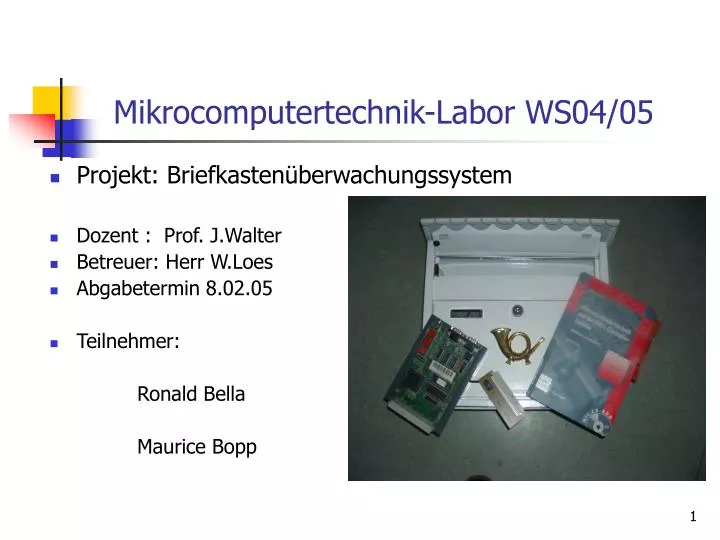 mikrocomputertechnik labor ws04 05