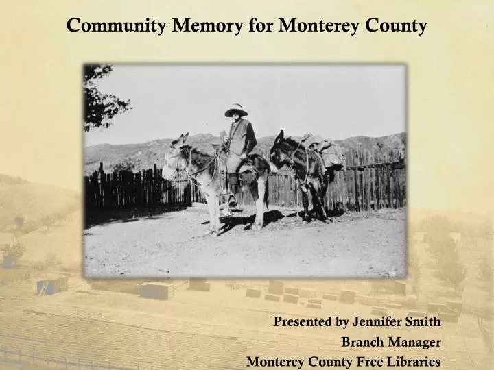 community memory for monterey county