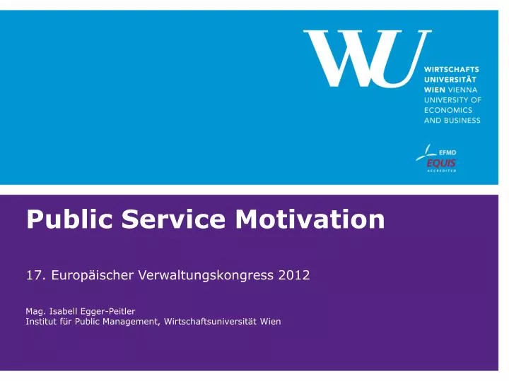 public service motivation