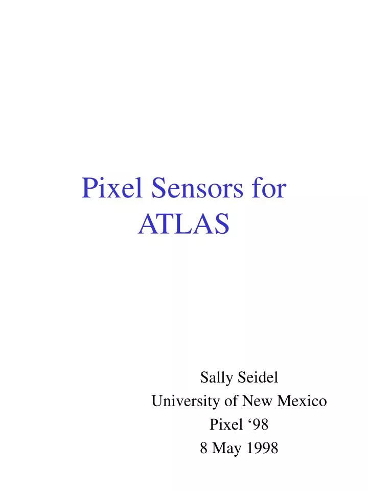 pixel sensors for atlas