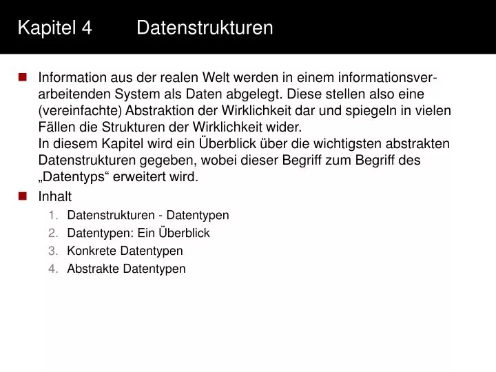 kapitel 4 datenstrukturen