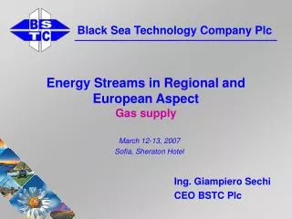 Energy Streams in Regional and European Aspect G as supply