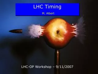 LHC Timing M. Albert