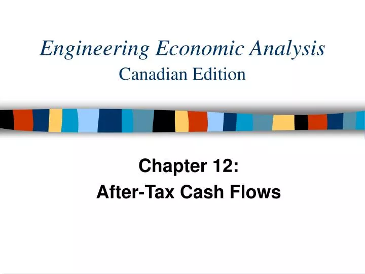 engineering economic analysis canadian edition