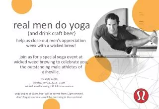 real men do yoga {and drink craft beer}