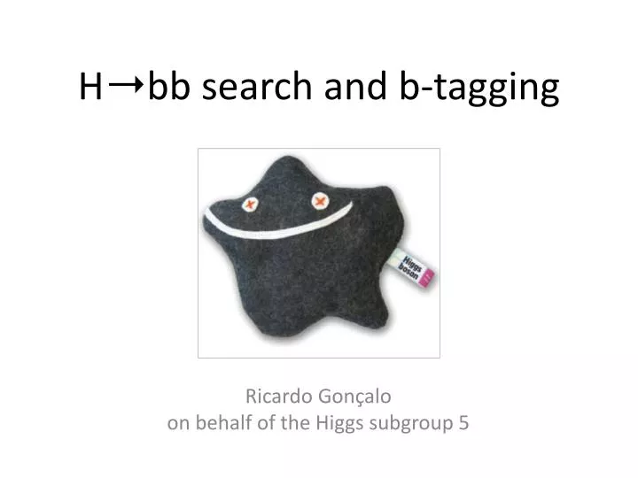 h bb search and b tagging