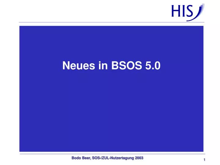 neues in bsos 5 0
