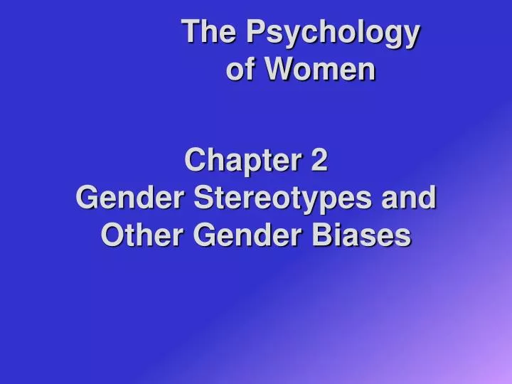 chapter 2 gender stereotypes and other gender biases