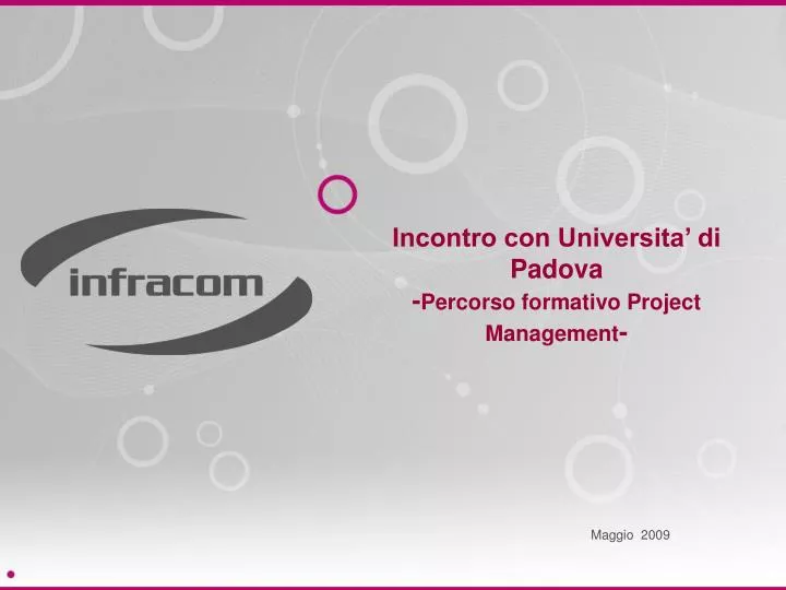 incontro con universita di padova percorso formativo project management