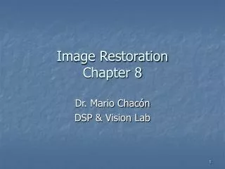 image restoration chapter 8
