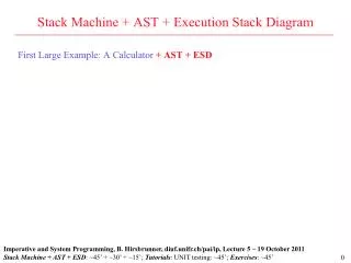 Stack Machine + AST + Execution Stack Diagram