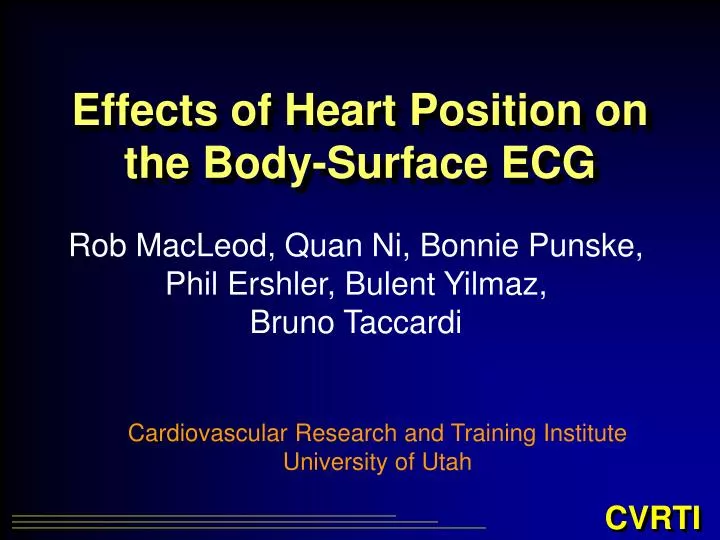 effects of heart position on the body surface ecg