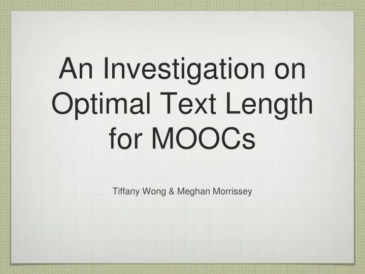 an investigation on optimal text length for moocs