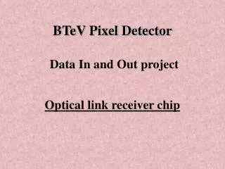 BTeV Pixel Detector