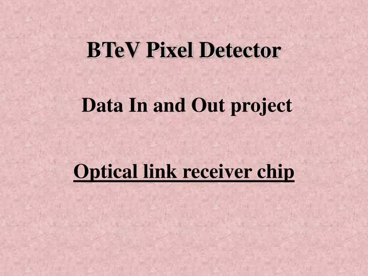 btev pixel detector