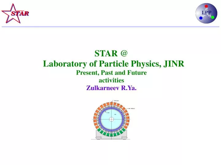 star @ laboratory of particle physics jinr present past and future activities zulkarneev r ya