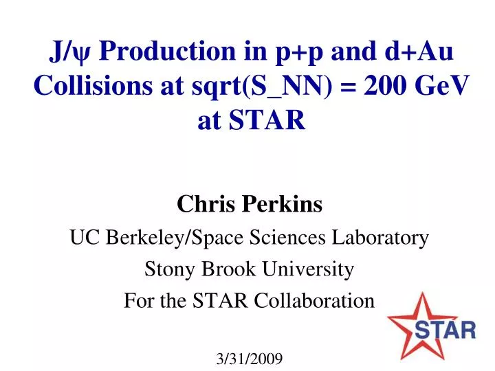 j production in p p and d au collisions at sqrt s nn 200 gev at star