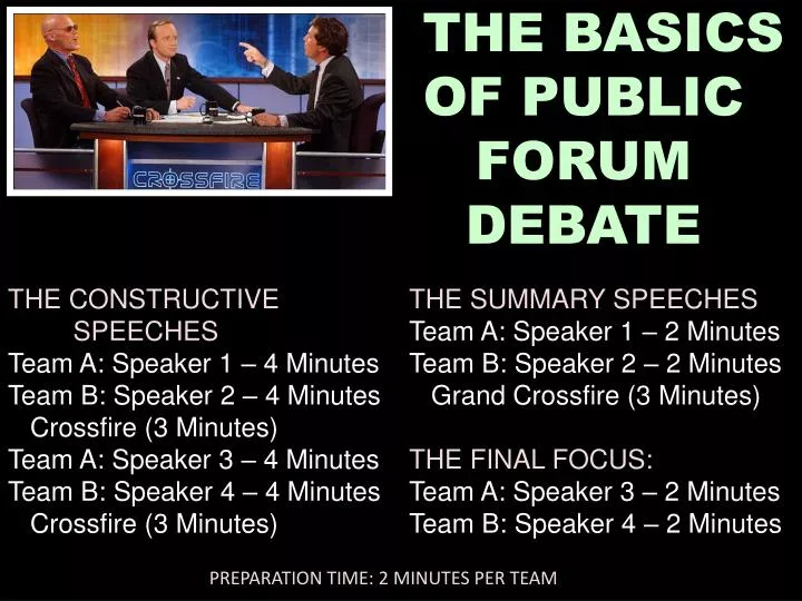 the basics of public forum debate