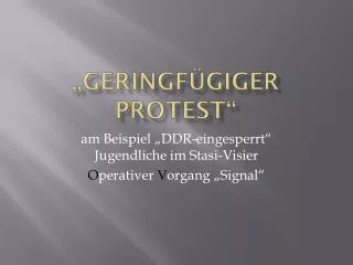 geringf giger protest
