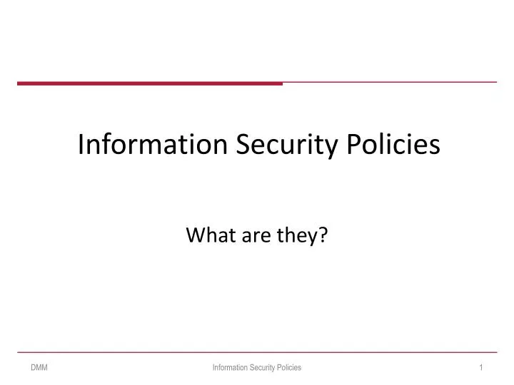 information security policies