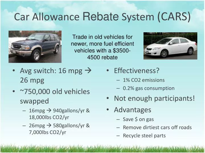 car allowance rebate system cars
