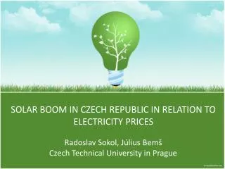 SOLAR BOOM IN CZECH REPUBLIC IN RELATION TO ELECTRICITY PRICES