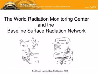 The World Radiation Monitoring Center and the Baseline Surface Radiation Network