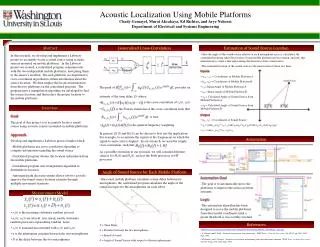 Acoustic Localization Using Mobile Platforms