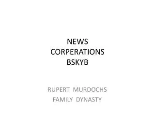 NEWS CORPERATIONS BSKYB