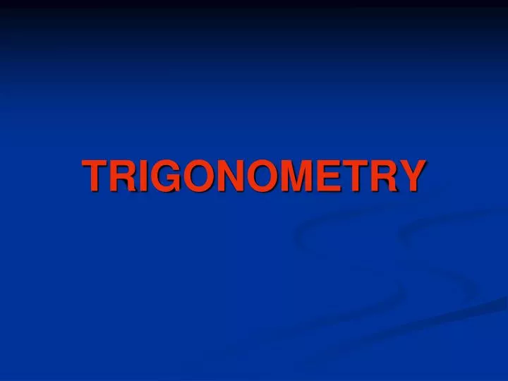 trigonometry