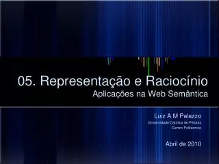 05 representa o e racioc nio aplica es na web sem ntica
